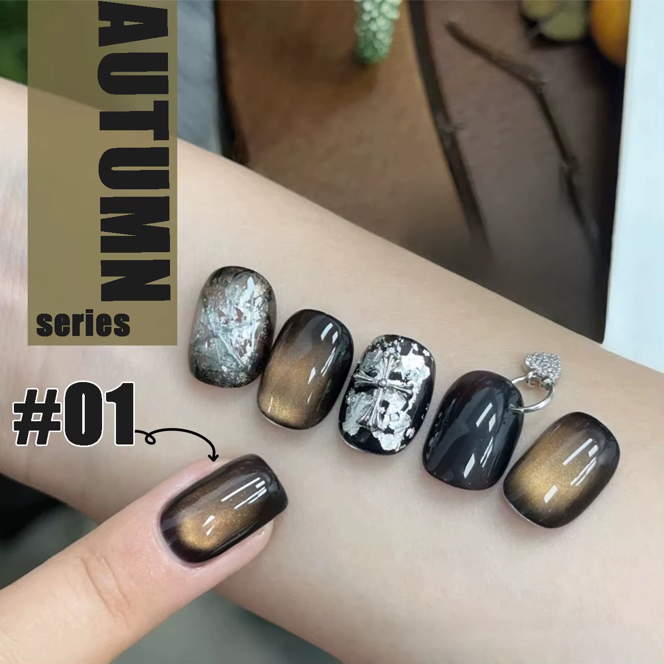MIANEL 12ML 2026 Maillard Black Brown Cat Eye Gel Nail Polish Black Nails White Nails Nail Art Red Nails 1-21Pcs