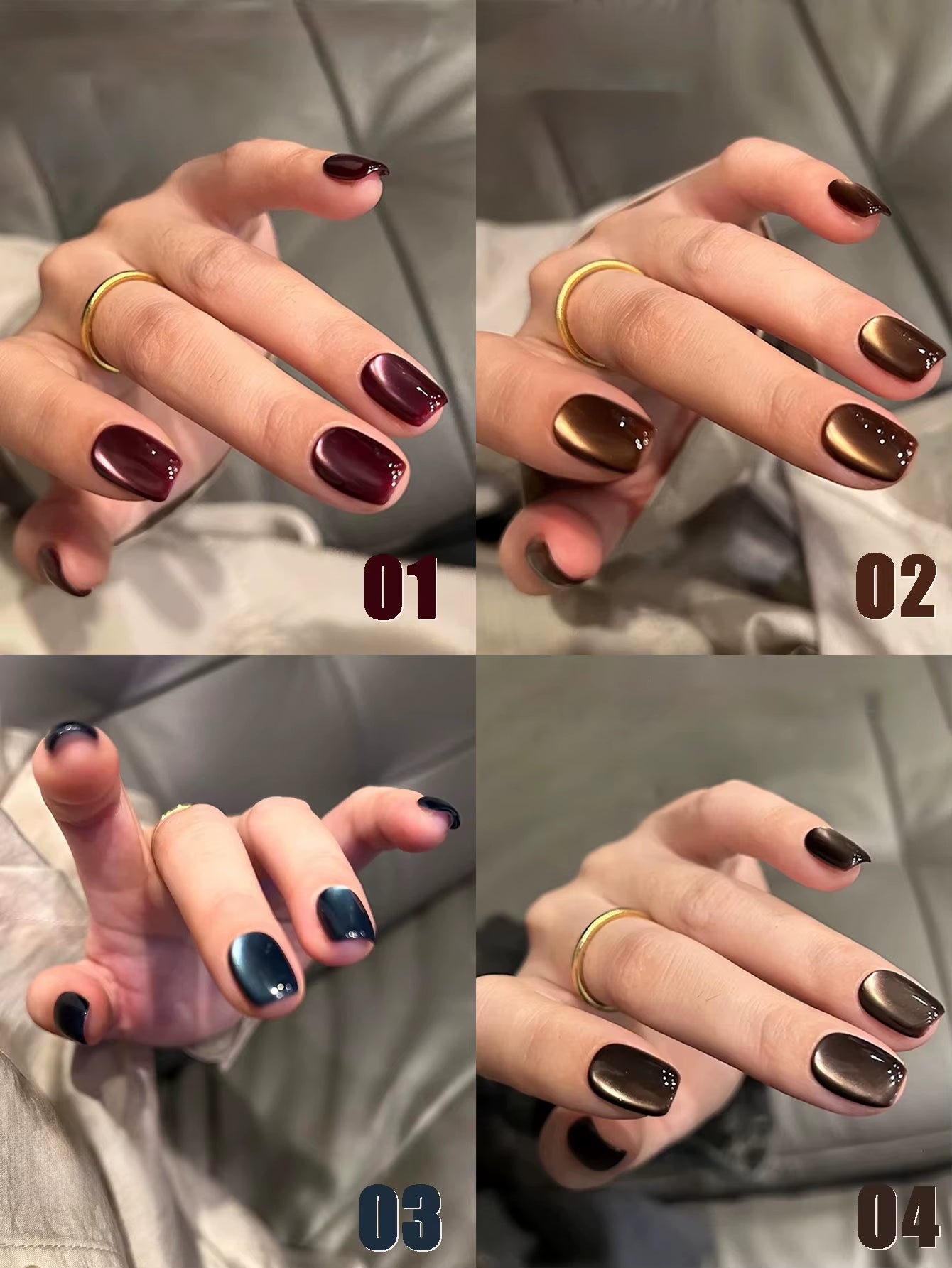 MIANEL 12ML 2026 Maillard Black Brown Cat Eye Gel Nail Polish Black Nails White Nails Nail Art Red Nails 1-21Pcs