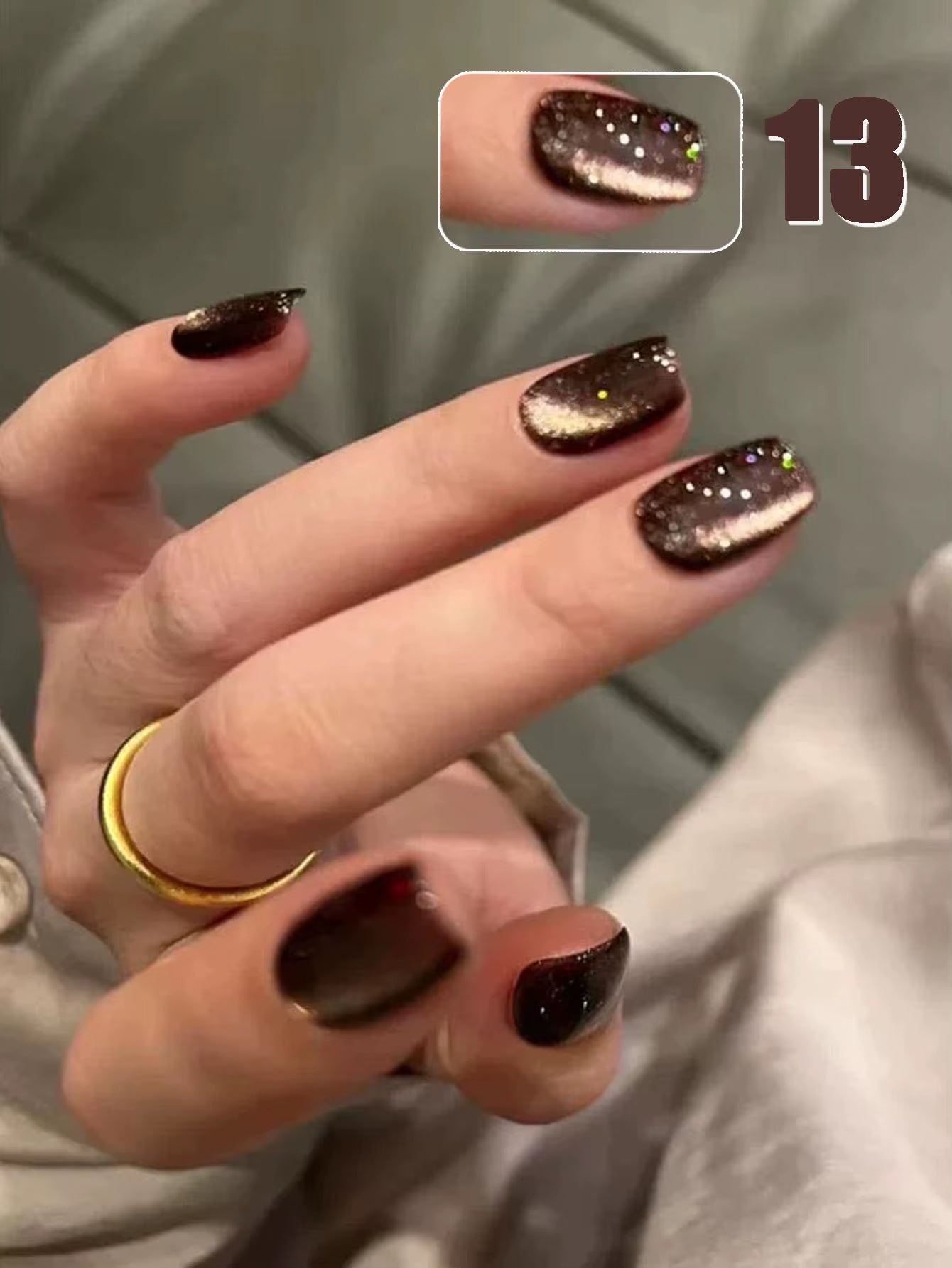 MIANEL 12ML 2026 Maillard Black Brown Cat Eye Gel Nail Polish Black Nails White Nails Nail Art Red Nails 1-21Pcs